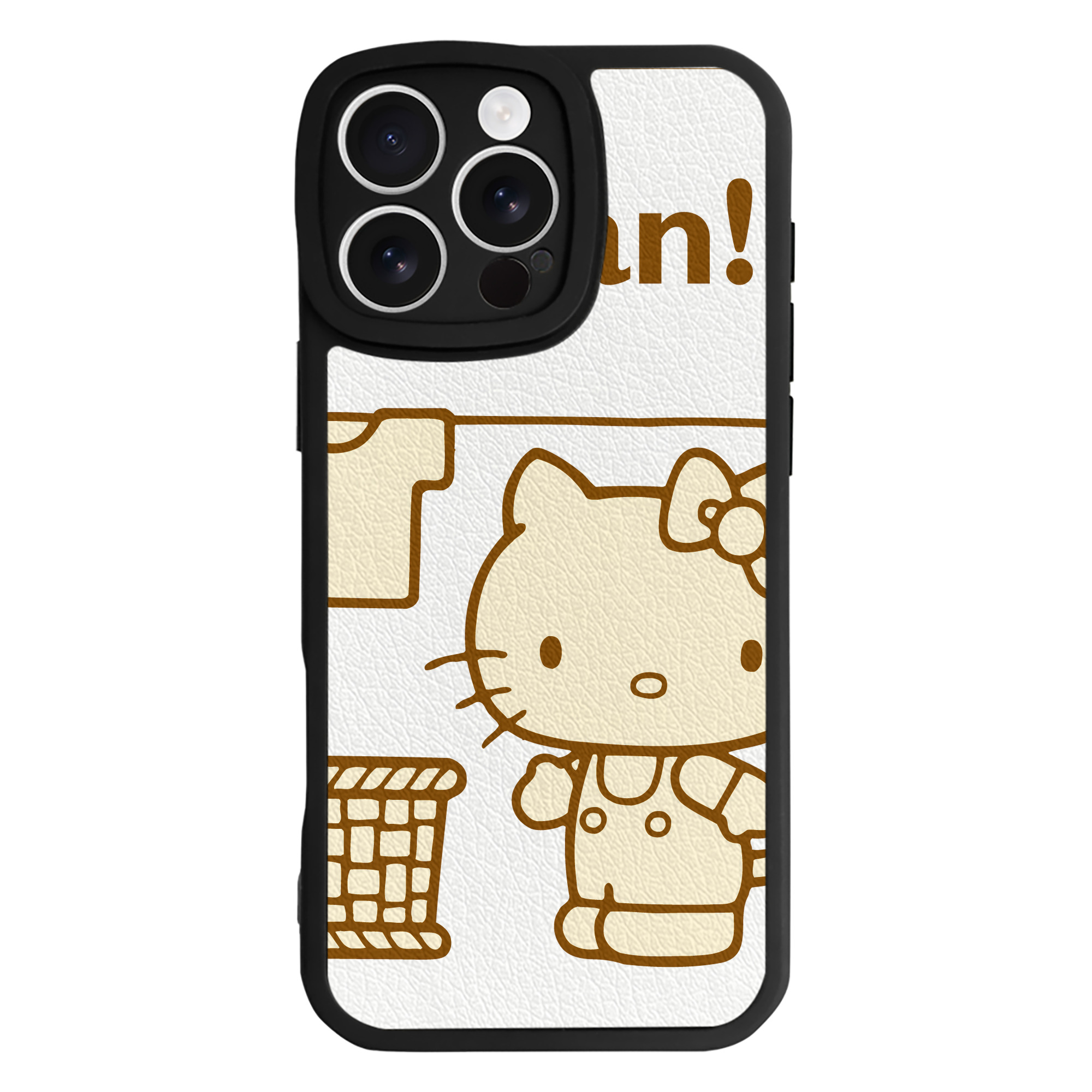 （画像用） Hello Kitty ハローキティ 【iPhone 16シリーズ対応】シリコンスマホケース（レザー調） 材質：シリコン